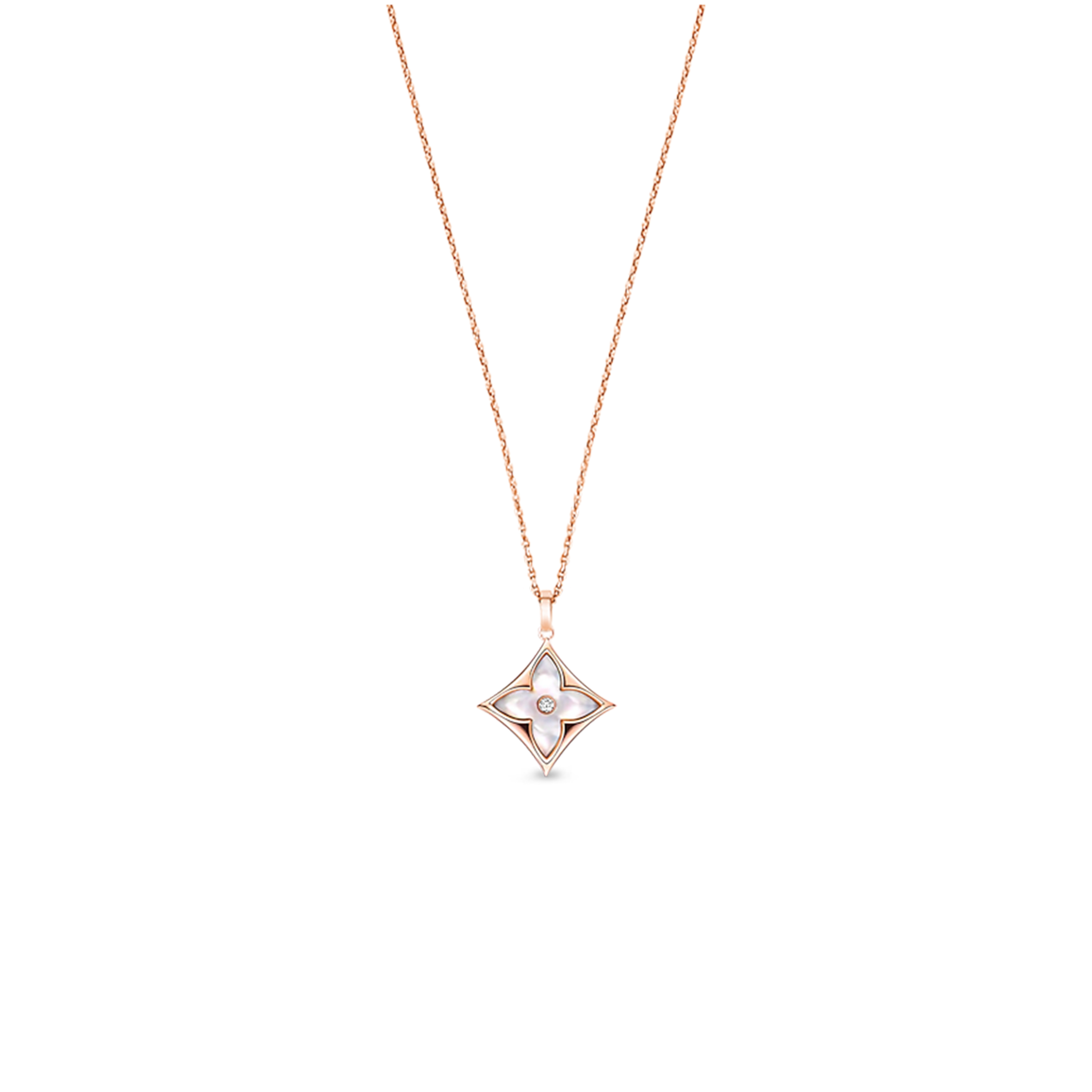l**is v*t*n colour blossom xl medallion, pink gold, white mother-of-pearl and Di*m*nd q93896